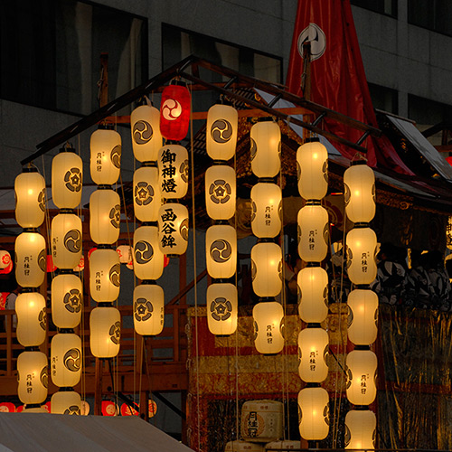 函谷鉾の駒形提灯