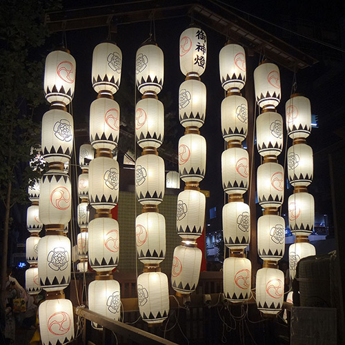 孟宗山の駒形提灯