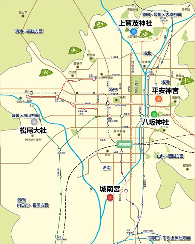 五社巡りマップ