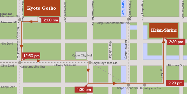 Course of the parade