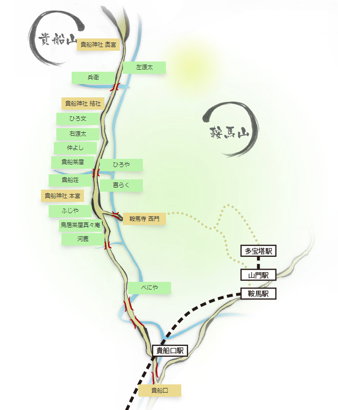 貴船お店マップ