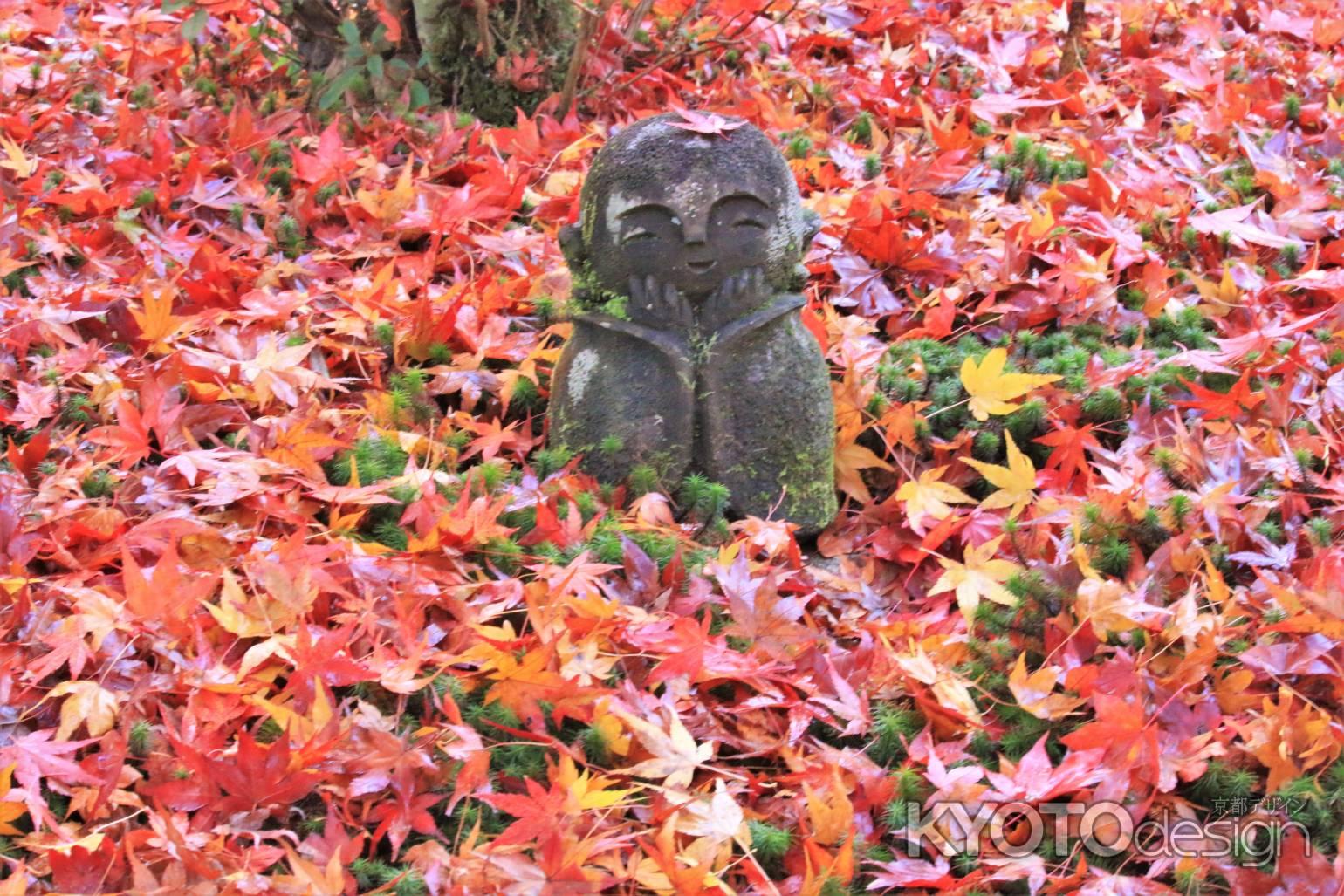 圓光寺の紅葉2019お地蔵さん