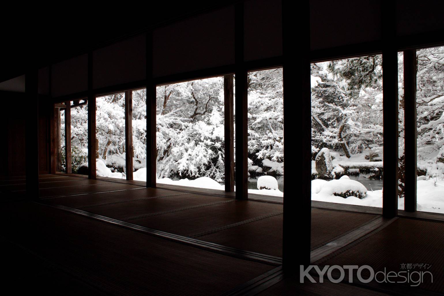 洛北　蓮華寺の雪景色