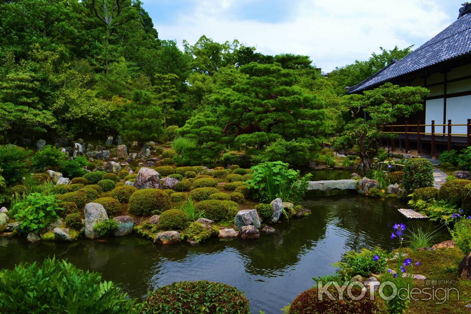 鮮緑の庭園　等持院