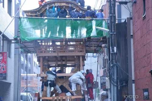 祇園祭2016前祭・鉾建て、山建て
