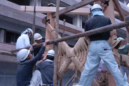 祇園祭2017 後祭鉾建て