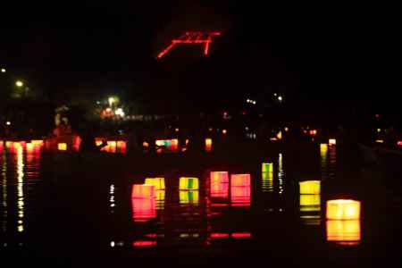 広沢の池 灯籠流し