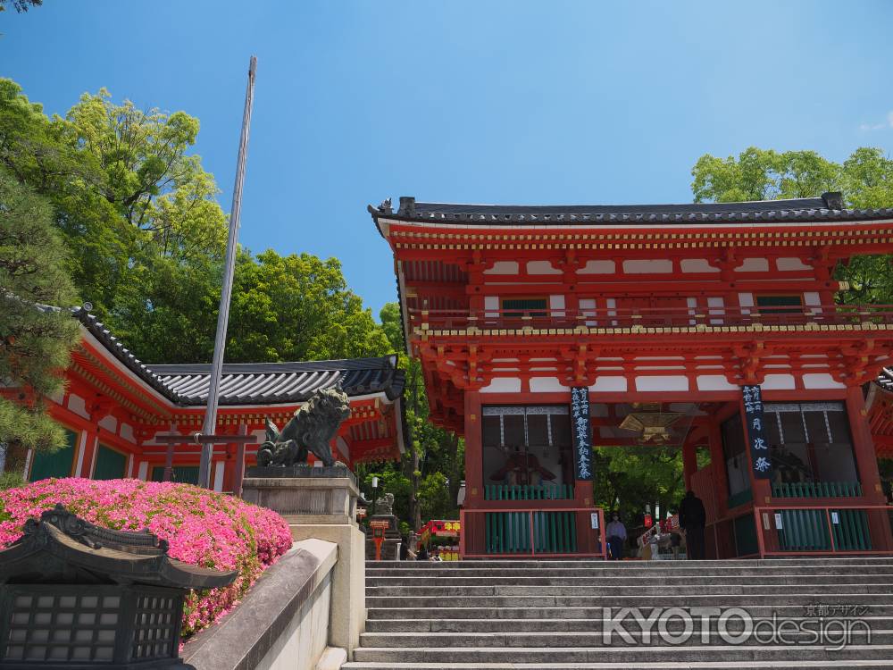 八坂神社西楼門のサツキ