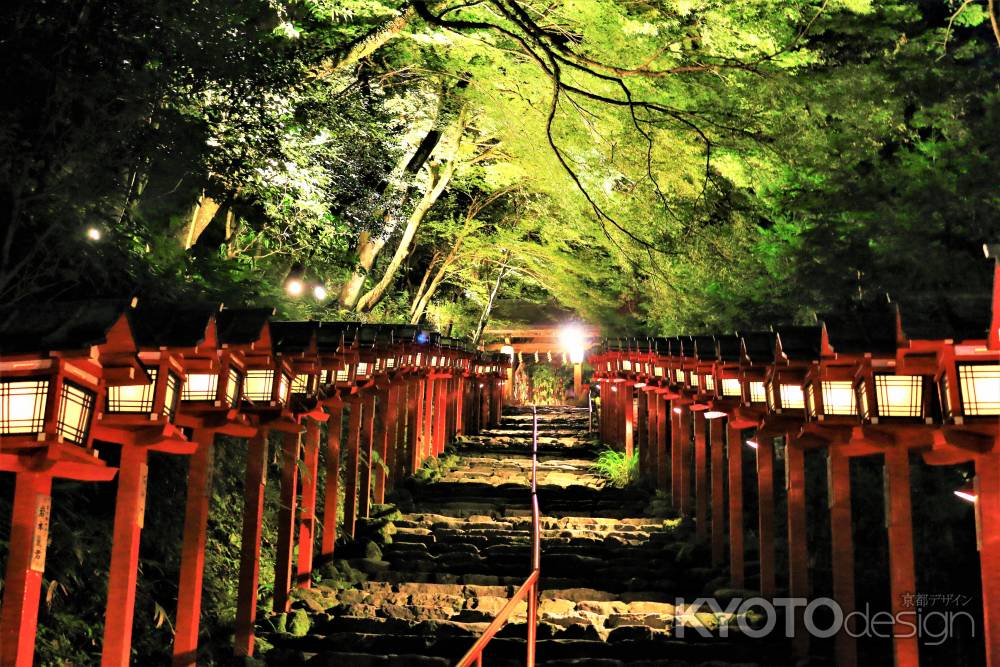 貴船神社七夕笹飾りライトアップ２