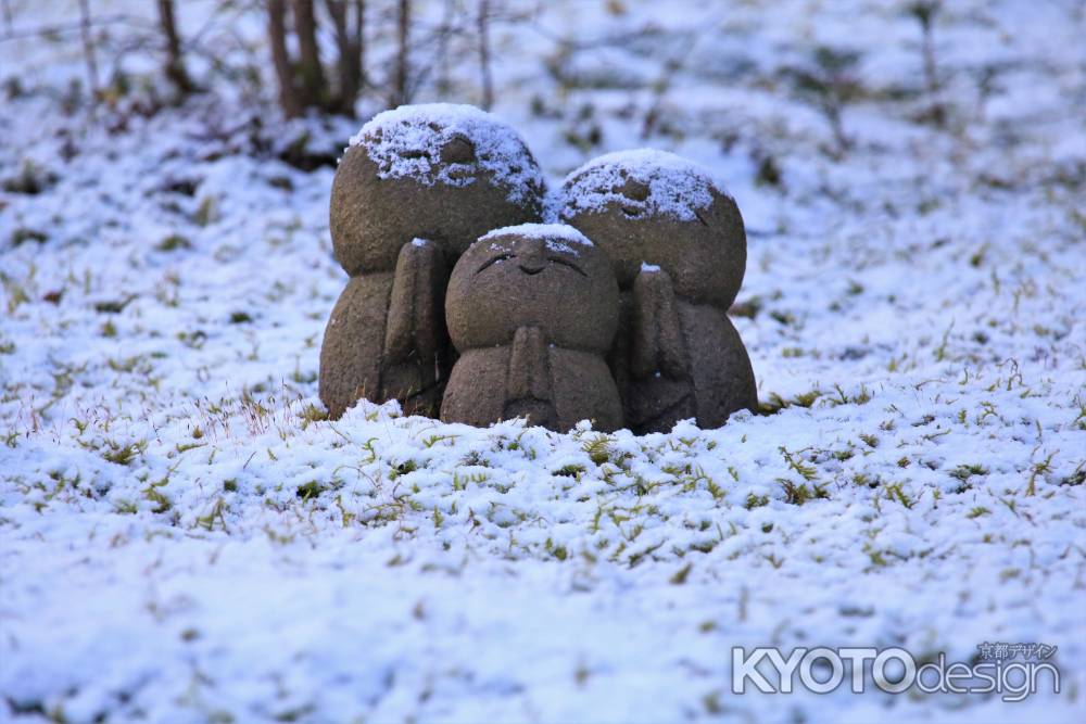 詩仙堂、雪のお地蔵さん2022