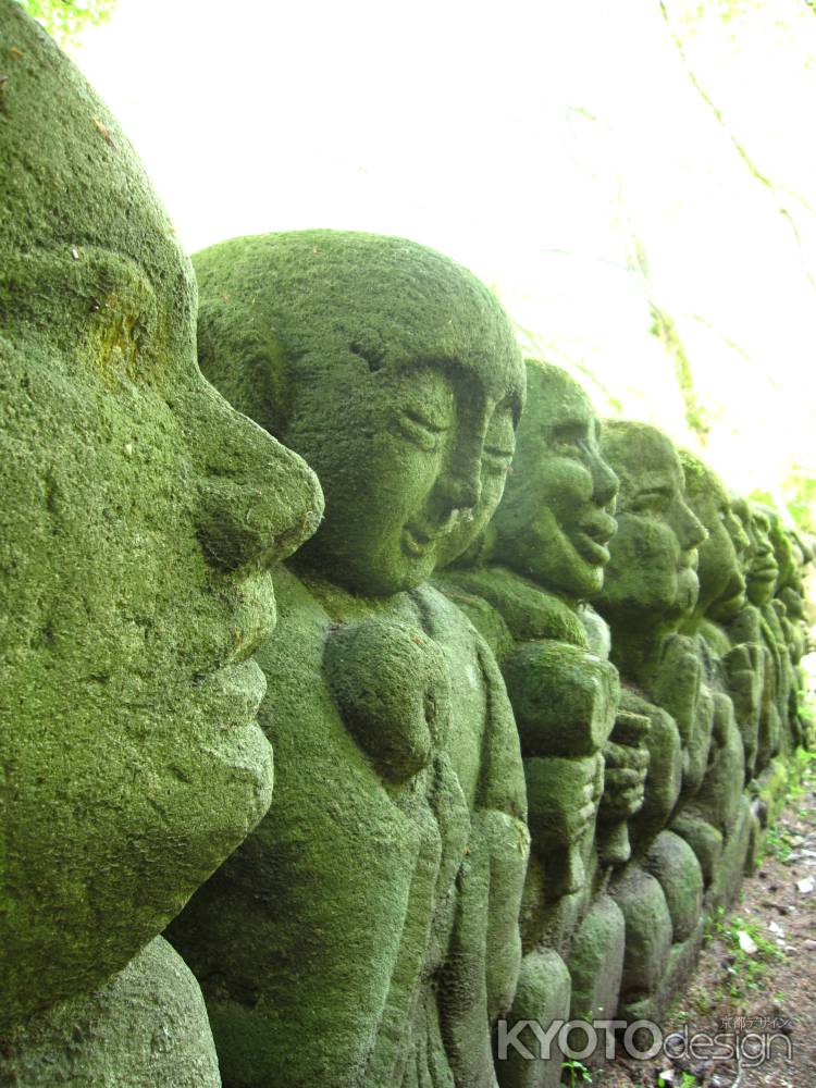 木漏れ日を浴びる羅漢さん