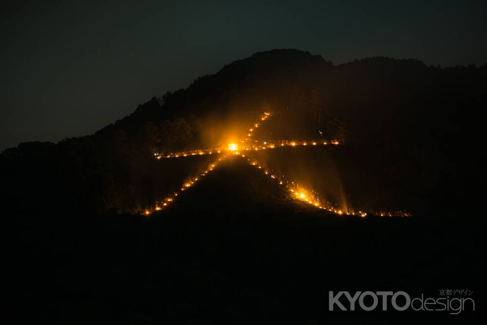 五山の送り火　～吉田山より如意ヶ嶽大文字を臨む③