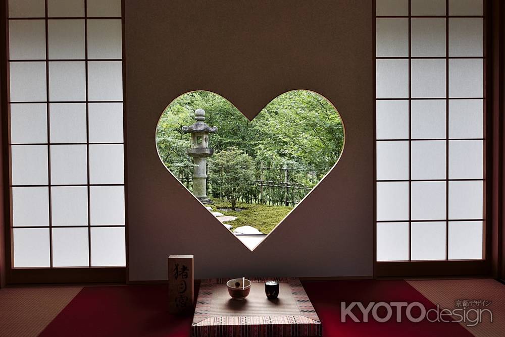 ハートの猪目窓