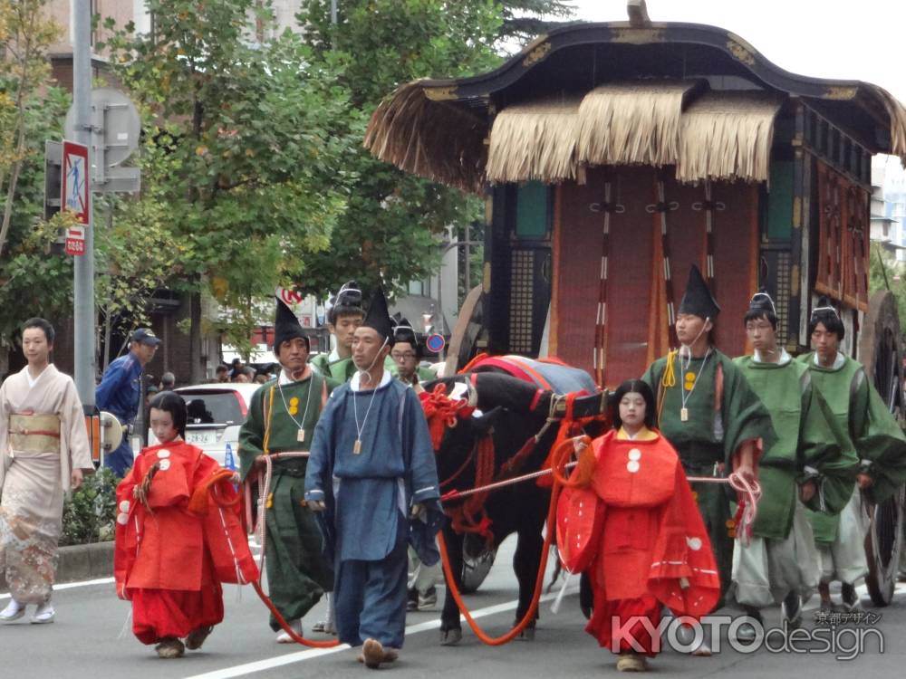 豊公参朝列 牛車