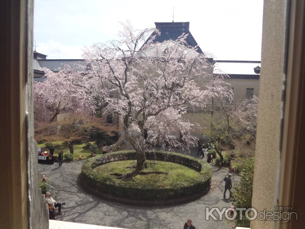 二階より中庭を望む