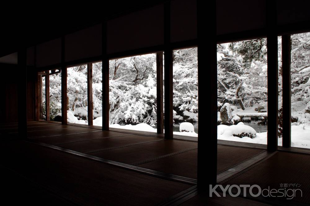 洛北　蓮華寺の雪景色