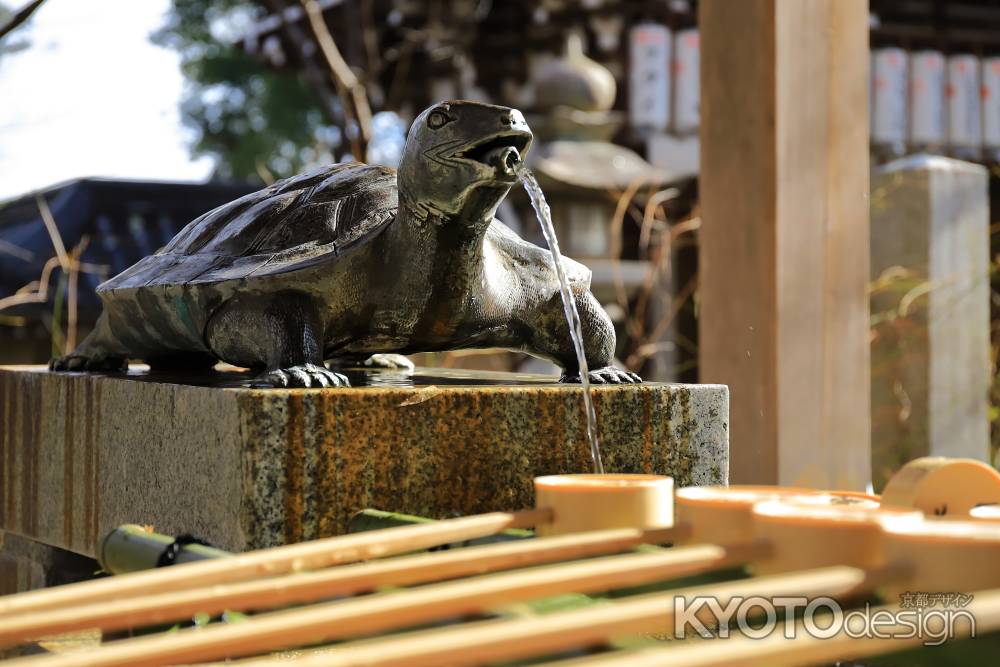 手水舎の亀