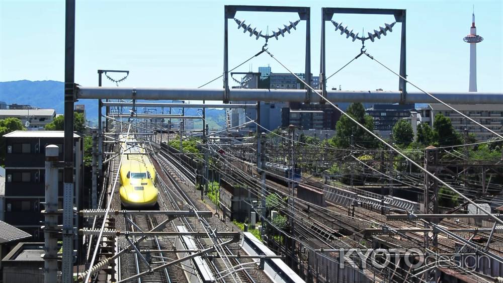 Drイエローと京都タワー