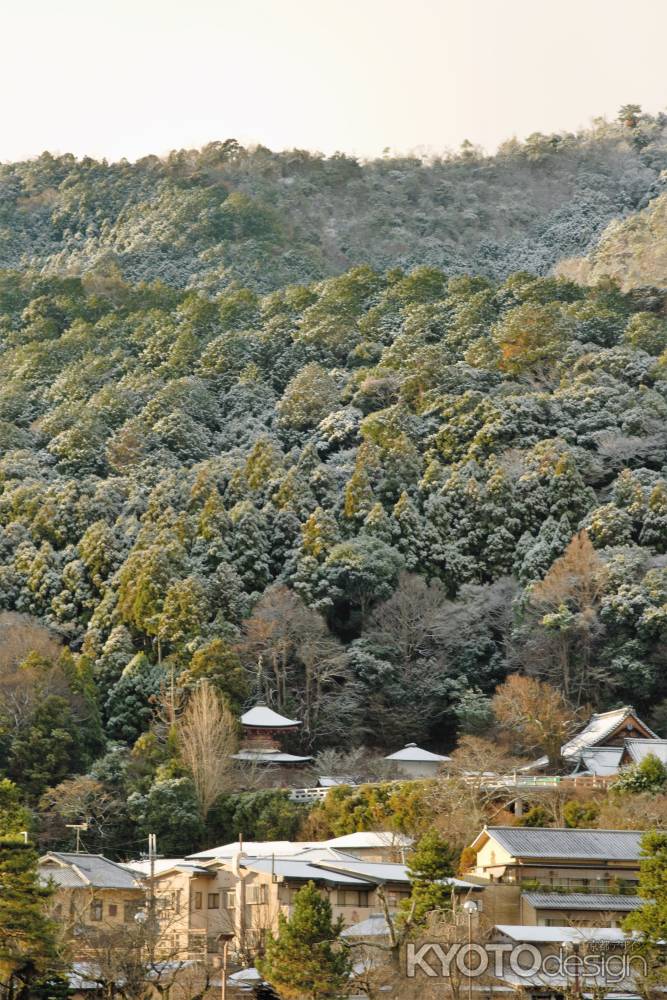 法輪寺　雪化粧