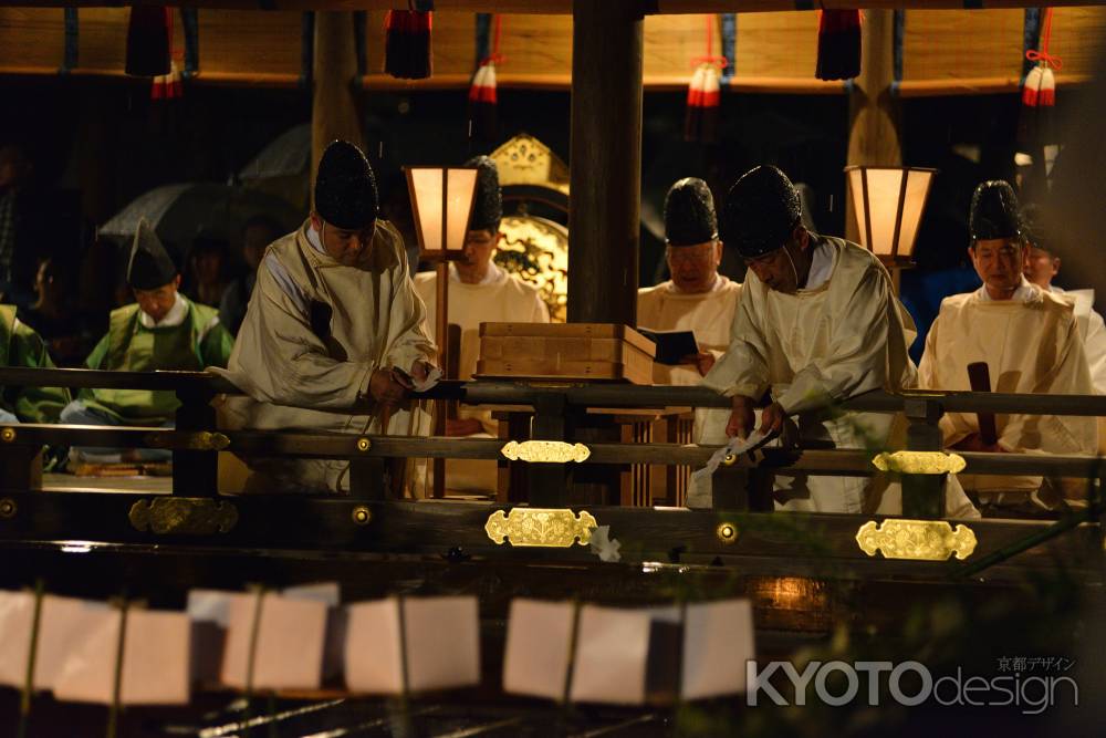 風そよぐ　ならの小川の夕ぐれは　みそぎぞ夏のしるしなりける