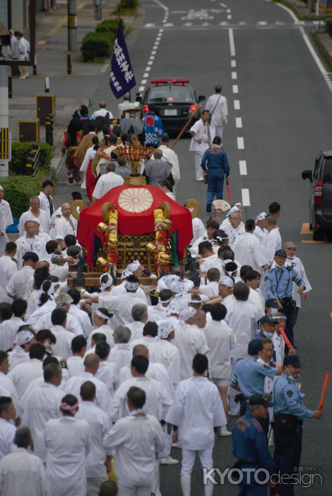 南大内横断歩道橋から