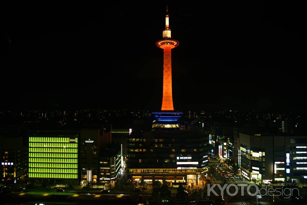 オレンジ色に輝く