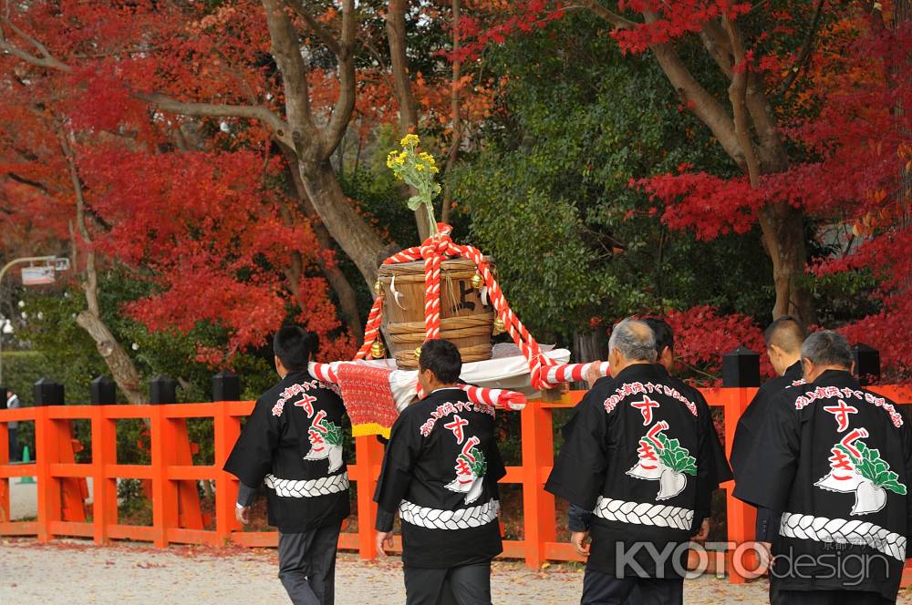 すぐきの樽　紅葉