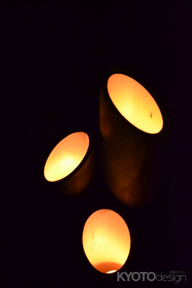 東山花灯路　円山公園　竹灯り2