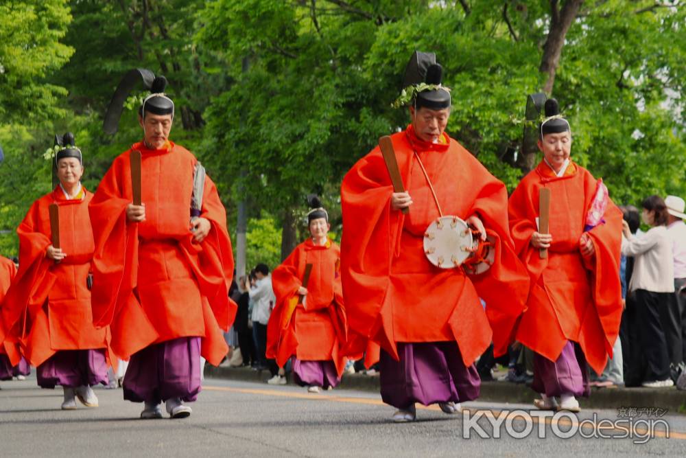 葵祭 雅楽を演奏する文官