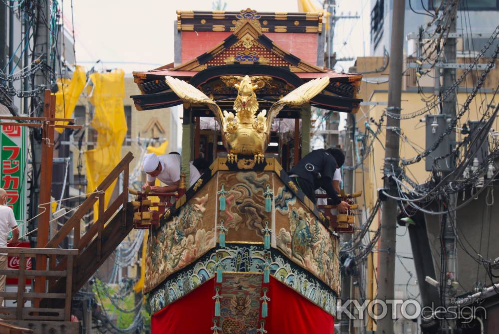 祇園祭船鉾 鉾建て