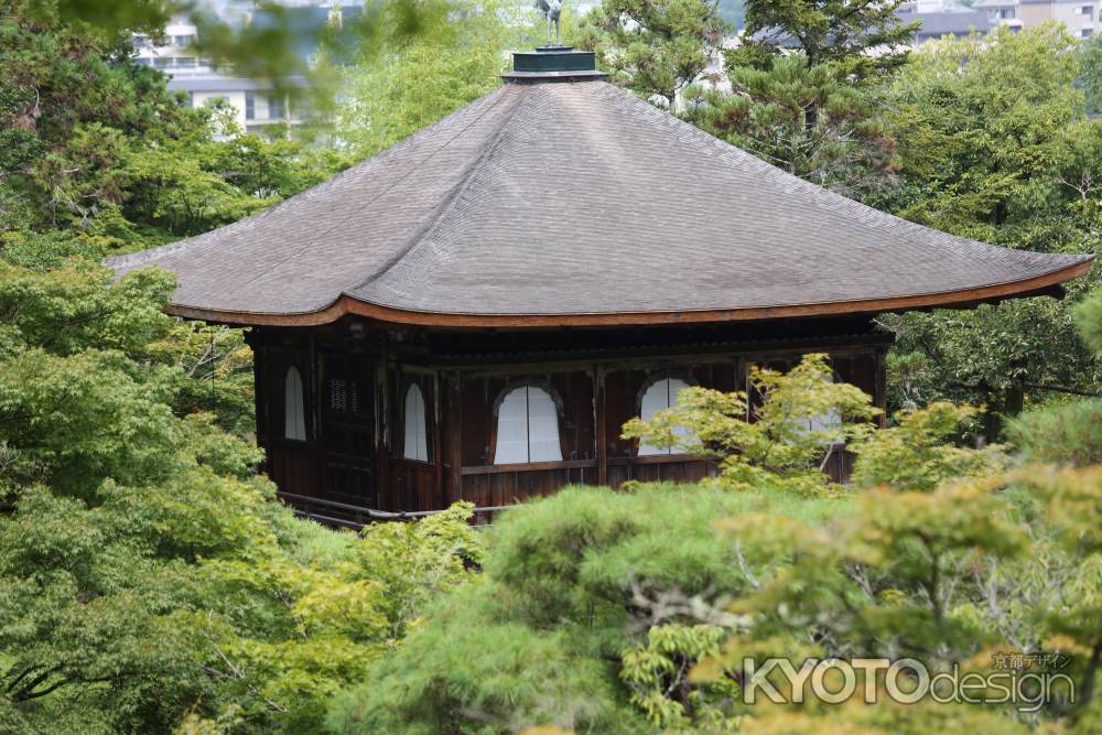 境内山道より望む慈照寺(銀閣寺)観音堂