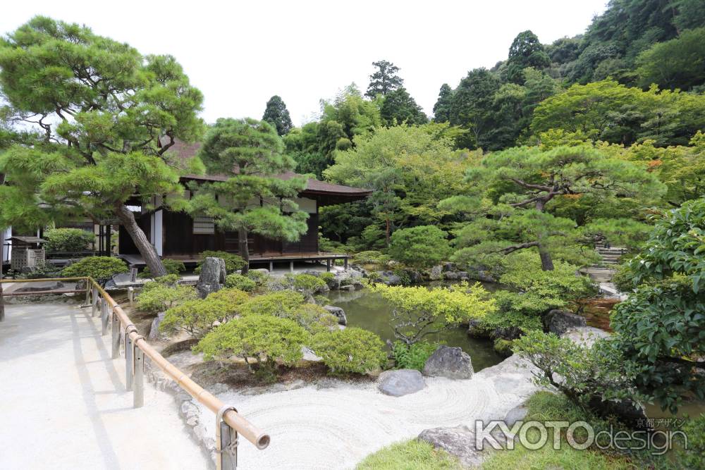 慈照寺(銀閣寺)庭園より東求堂望む③