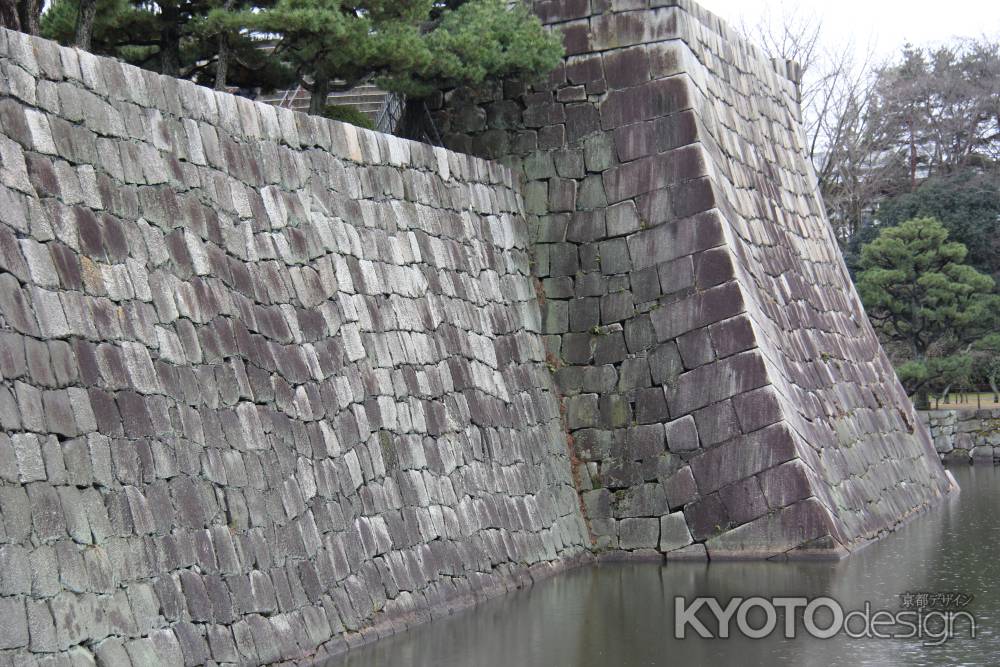 京都　二条城石垣