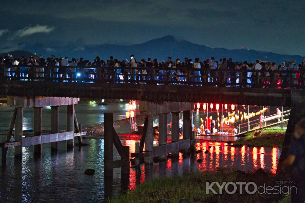 大文字と嵐山灯籠流し