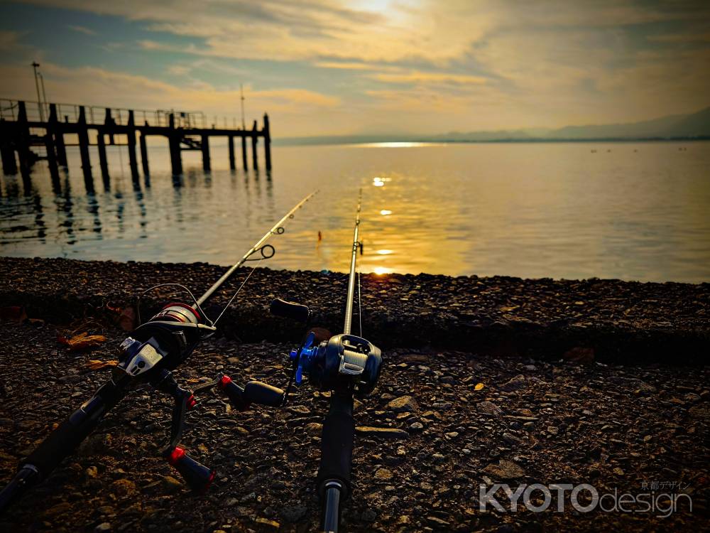 琵琶湖とタックル