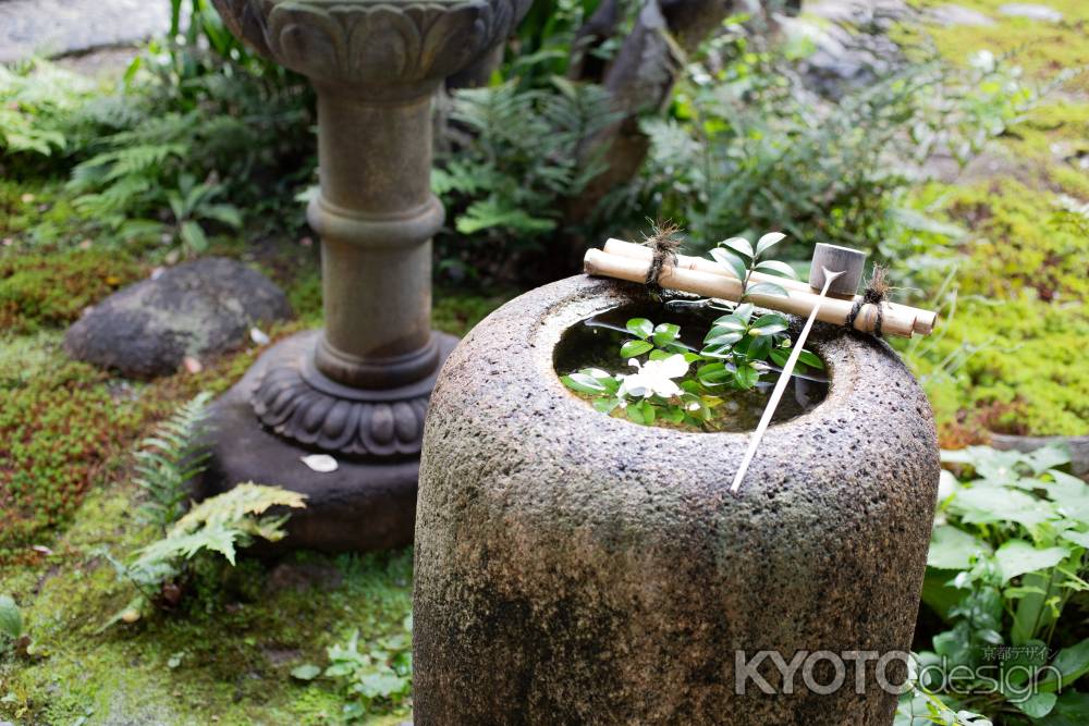 旧三井家下鴨別邸　主屋　庭園の手水鉢