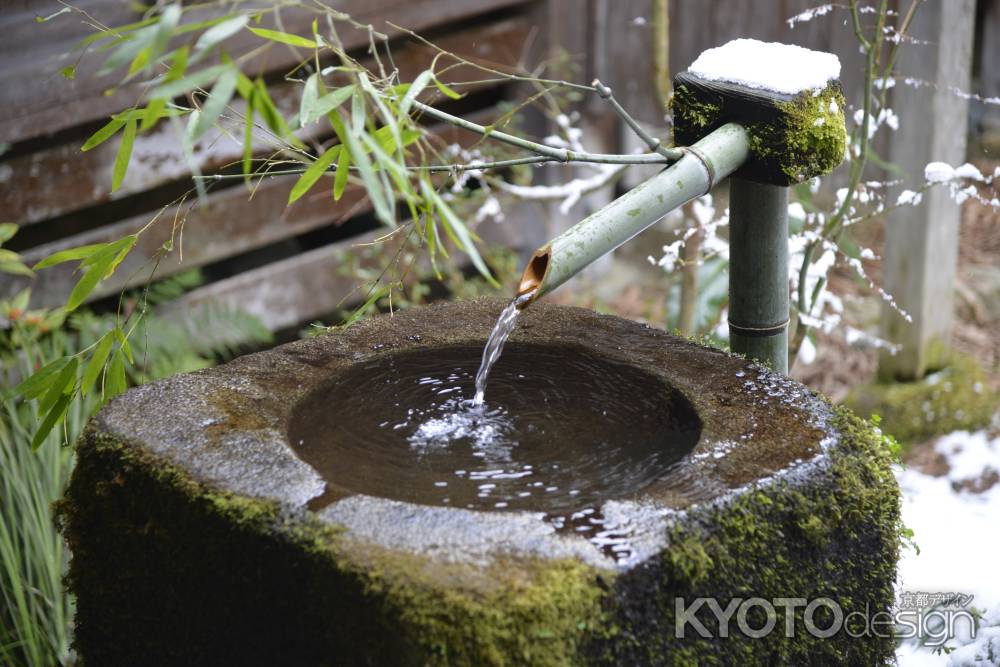 雪の中の清浄水