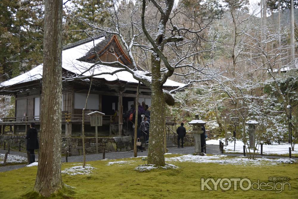 往生極楽院の雪屋根