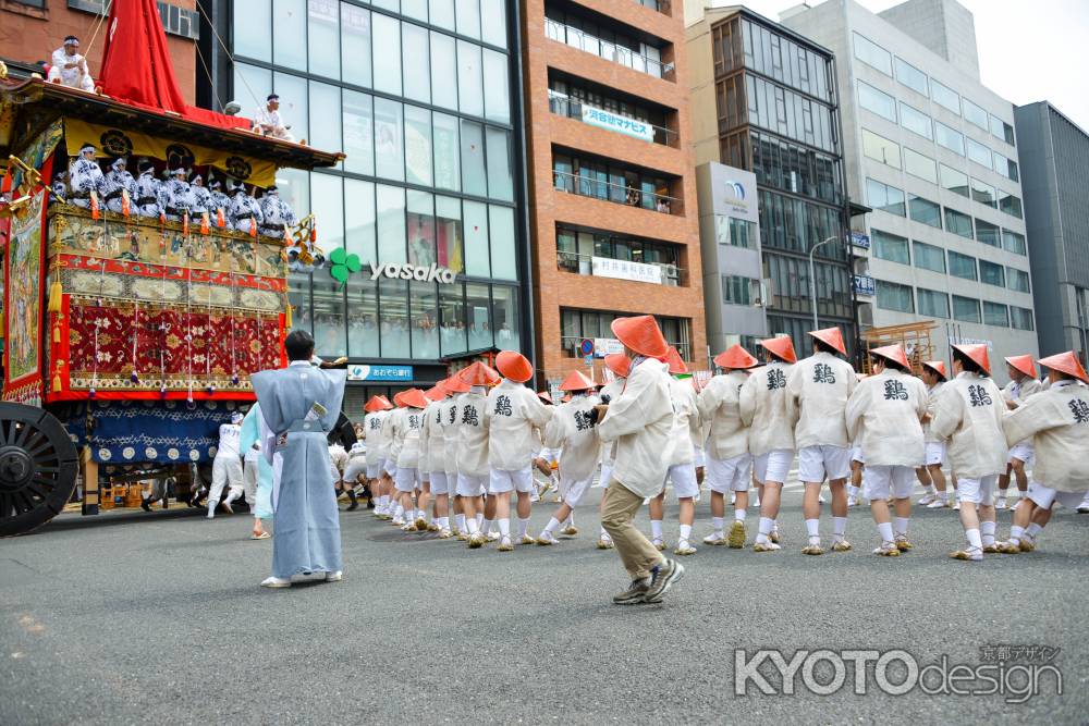 祇園祭2017　山鉾巡行　鶏鉾の辻回し