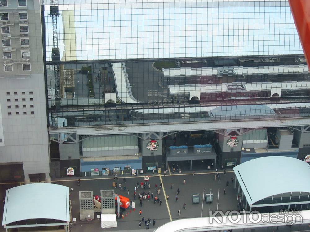 京都タワーからみた京都駅