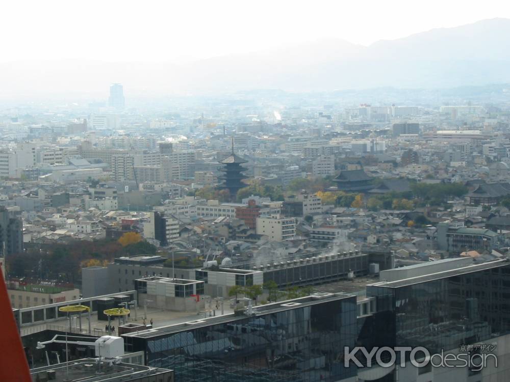 京都タワーからみた東寺