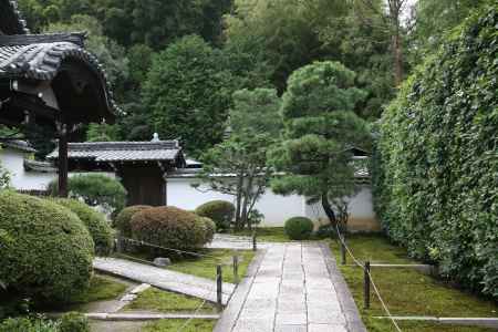 庭を通る石畳の道