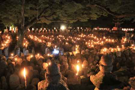 あだし野念仏寺、千灯供養2019