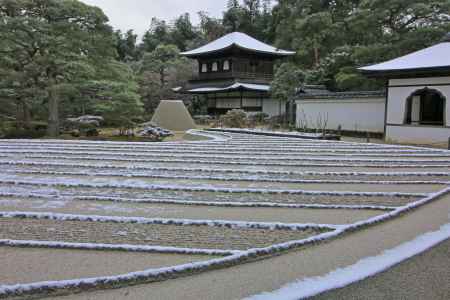 雪の銀閣寺2020