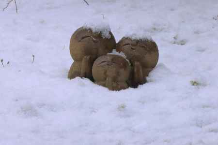 雪の詩仙堂お地蔵さん2023