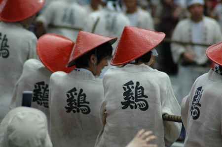 鶏鉾の綱方たち2