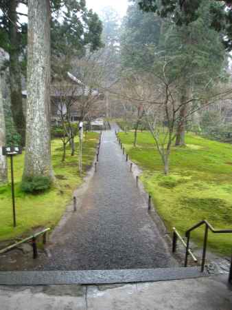 三千院　宸殿から往生極楽院へ続く道