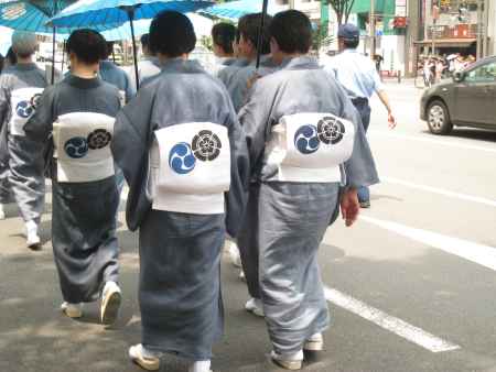 花傘巡行 祇園さんの紋入り帯