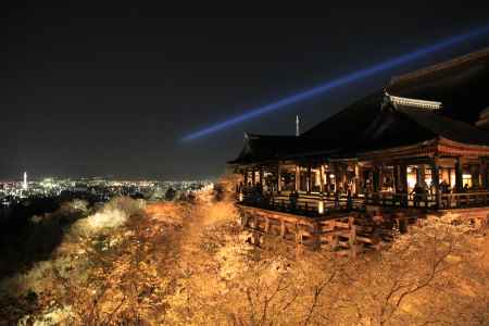 夜の清水寺　ライトアップ