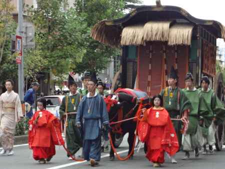 豊公参朝列 牛車